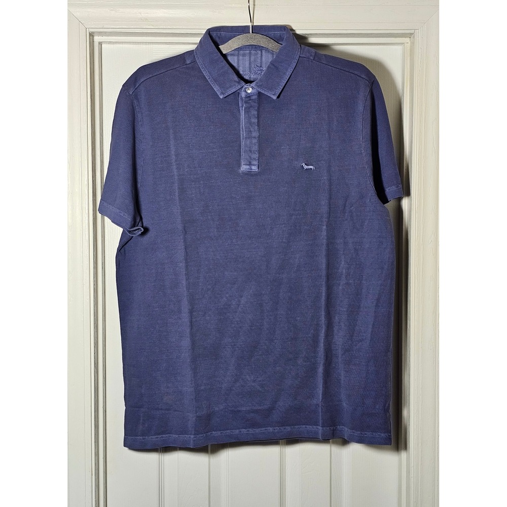 Harmont & Blaine‎ Stretch Pique Polo Shirt Men's Size XXL Blue 2XL Regular Fit